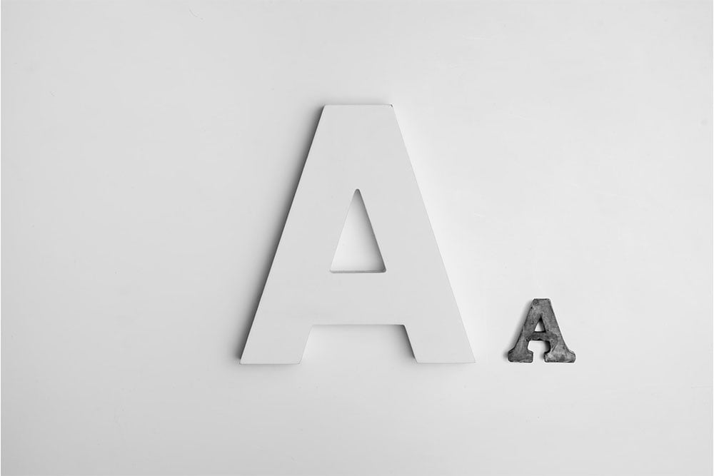 angepasste Typographie für eine barrierefreie Webseite
